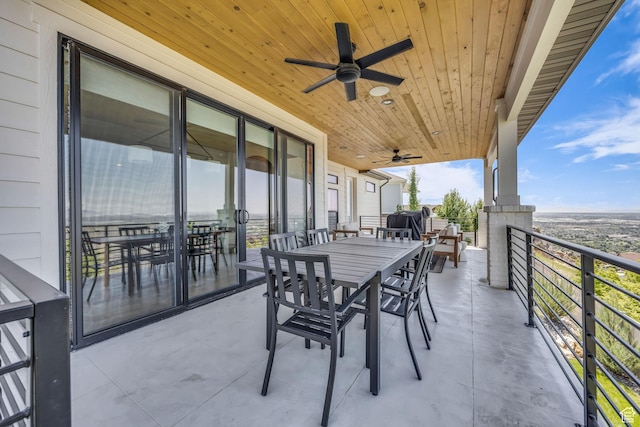 3651 N 200 E, North Ogden, UT 84414 - view of patio / terrace with a ceiling fan and outdoor dining area