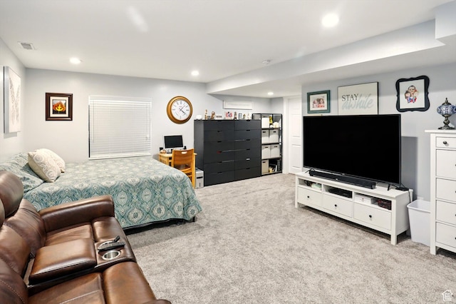 5186 W Hedgerose Dr S, Herriman, UT 84096 - bedroom with carpet and recessed lighting