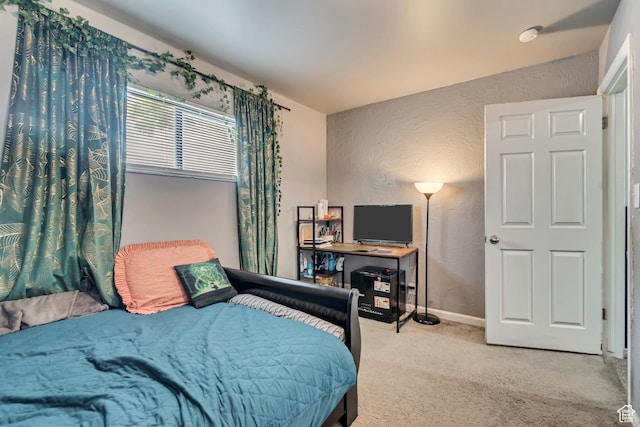 3067 W Lemay Ave S, West Valley City, UT 84119 - bedroom featuring a textured wall, light colored carpet, and baseboards