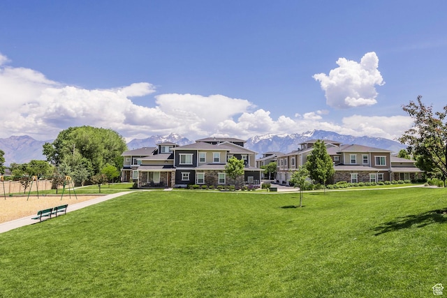 1722 W Naxos Ln, South Jordan, UT 84095 - view of property's community featuring a mountain view and a yard