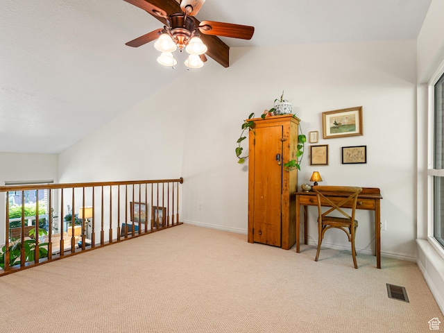 4968 S Partridge Way E, Ogden, UT 84403 - living area with ceiling fan, carpet flooring, and baseboards