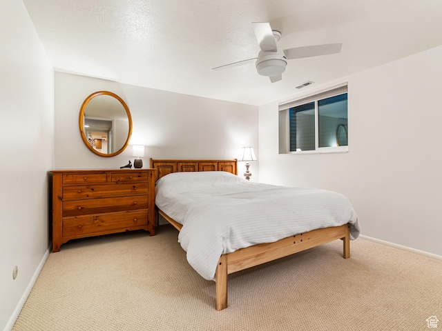 4968 S Partridge Way E, Ogden, UT 84403 - bedroom featuring light colored carpet, baseboards, and a ceiling fan