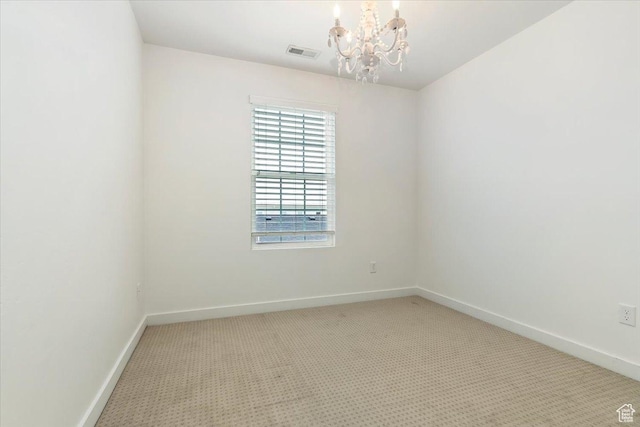 5377 W Bowstring Way S, Jordan, UT 84009 - carpeted spare room featuring a chandelier and baseboards