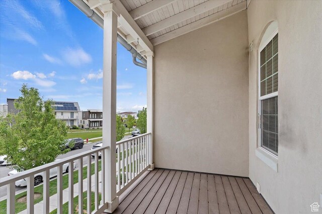 5377 W Bowstring Way S, Jordan, UT 84009 - balcony featuring a residential view