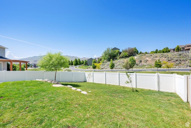 7859 N Sagebrush Ln, Eagle Mountain, UT 84005 - view of yard with a mountain view