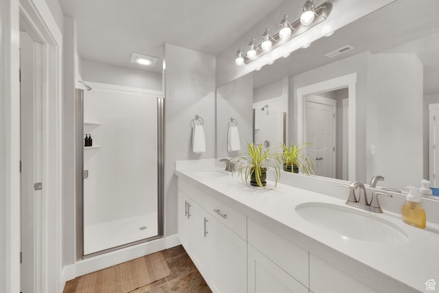 7859 N Sagebrush Ln, Eagle Mountain, UT 84005 - full bathroom with double vanity and a shower stall