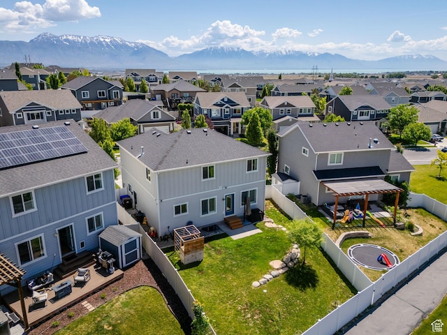 7859 N Sagebrush Ln, Eagle Mountain, UT 84005 - aerial view of residential area with a mountain backdrop