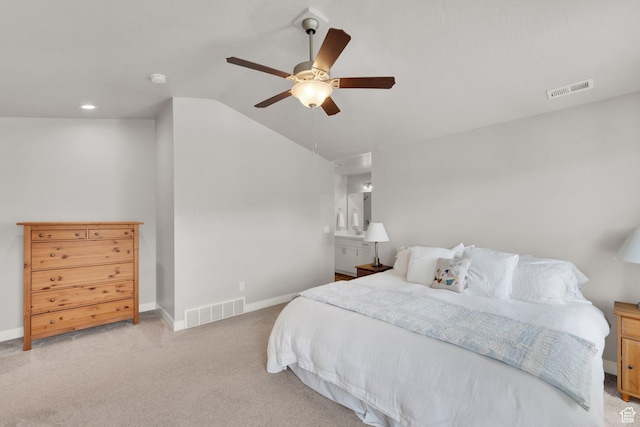 7859 N Sagebrush Ln, Eagle Mountain, UT 84005 - bedroom featuring lofted ceiling, carpet floors, baseboards, and ceiling fan