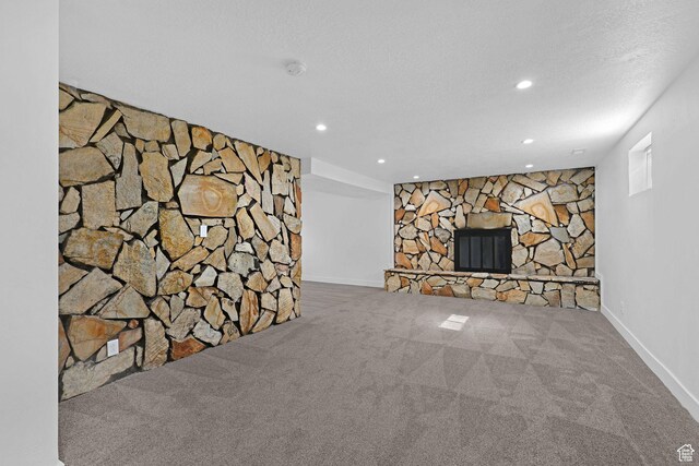 6975 N 2650 W, Honeyville, UT 84314 - unfurnished living room with carpet, recessed lighting, and baseboards