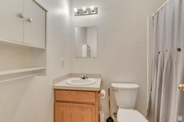 775 N 250 W, Springville, UT 84663 - bathroom with vanity, toilet, and a shower with shower curtain