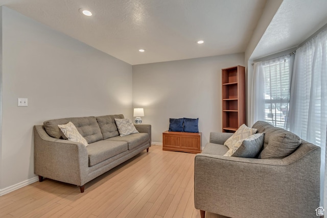 775 N 250 W, Springville, UT 84663 - living room featuring baseboards, light wood-type flooring, and recessed lighting