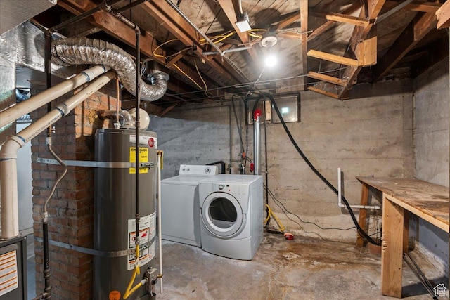 917 E Sullivan Rd, Ogden, UT 84403 - unfinished below grade area featuring secured water heater and separate washer and dryer
