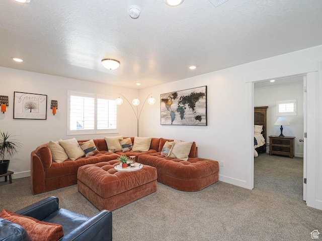 3022 S Shoreline Dr W, Syracuse, UT 84075 - carpeted living area with recessed lighting and baseboards