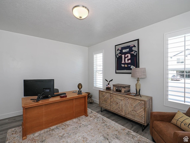 3022 S Shoreline Dr W, Syracuse, UT 84075 - office space with wood finished floors, baseboards, and a textured ceiling