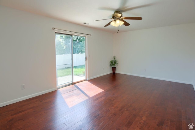 8183 S 2420 W, West Jordan, UT 84088 - empty room with ceiling fan, dark wood-style flooring, and baseboards