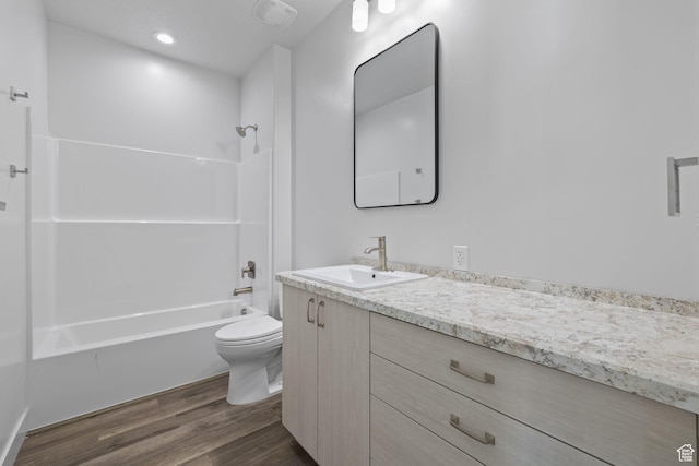 387 N 300 E, Payson, UT 84651 - bathroom with vanity, wood finished floors, and  shower combination