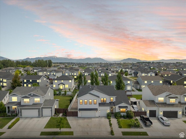 144 E 150 N, Vineyard, UT 84059 - aerial view at dusk of a residential view and a mountain view
