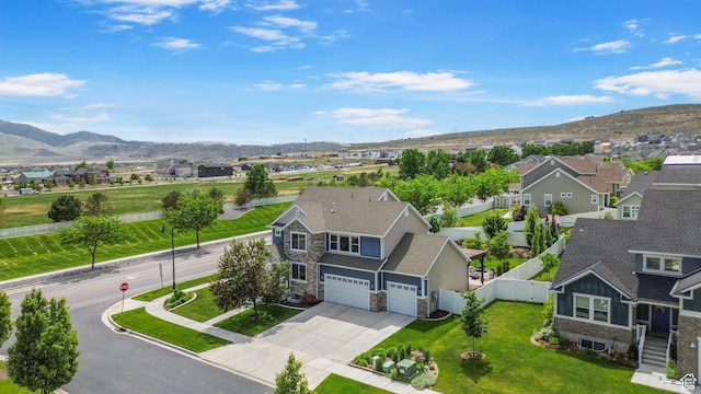 541 N Trek Rd, Saratoga Springs, UT 84045 - aerial perspective of suburban area featuring a mountainous background