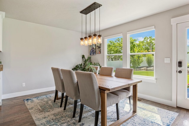 541 N Trek Rd, Saratoga Springs, UT 84045 - dining area featuring baseboards and wood finished floors