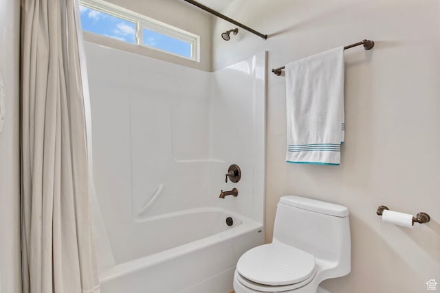 541 N Trek Rd, Saratoga Springs, UT 84045 - bathroom with shower / bath combo with shower curtain and toilet