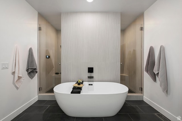 12719 S Outlaw Pl E, Draper, UT 84020 - full bath with baseboards, a shower stall, and tile patterned floors