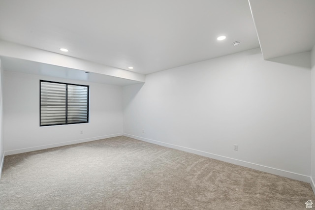 12719 S Outlaw Pl E, Draper, UT 84020 - unfurnished room featuring carpet flooring, baseboards, recessed lighting, and a smoke detector