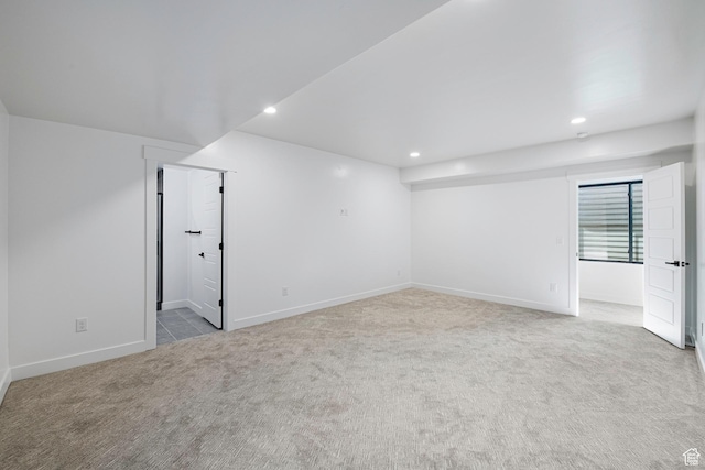 12719 S Outlaw Pl E, Draper, UT 84020 - additional living space with carpet, recessed lighting, and baseboards