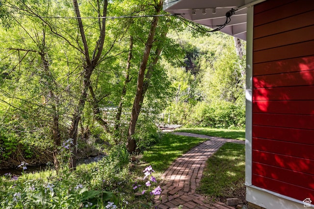 5623 E Emigration Canyon Rd, Emigration Canyon, UT 84108 - view of yard with a forest view