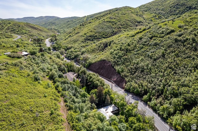 5623 E Emigration Canyon Rd, Emigration Canyon, UT 84108 - aerial view of a heavily wooded area and mountains