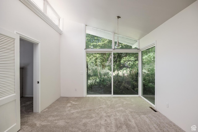 5623 E Emigration Canyon Rd, Emigration Canyon, UT 84108 - empty room with carpet flooring and lofted ceiling