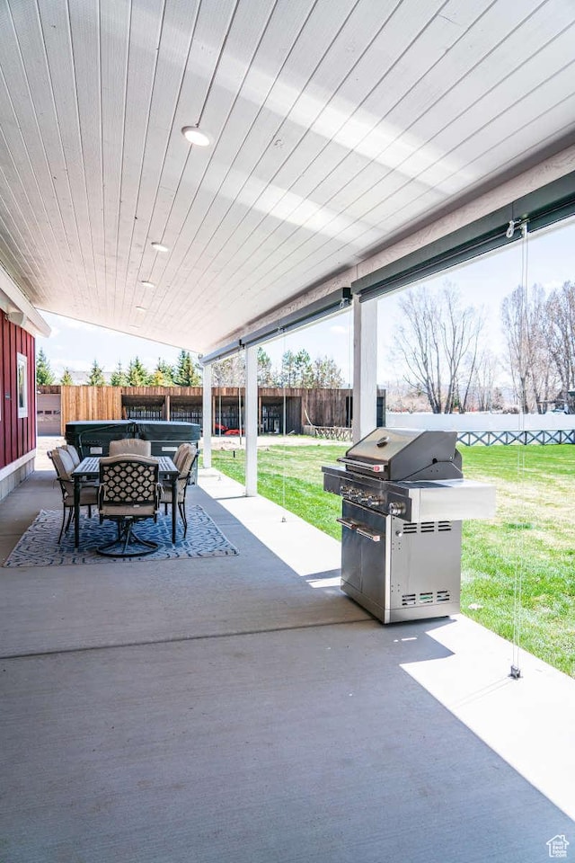 300 S 100th St W, Garden City, UT 84028 - view of patio / terrace with outdoor dining space and grilling area