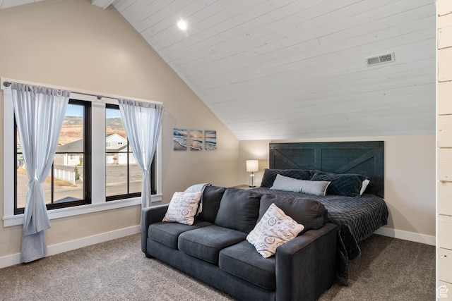 300 S 100th St W, Garden City, UT 84028 - carpeted bedroom featuring lofted ceiling and baseboards