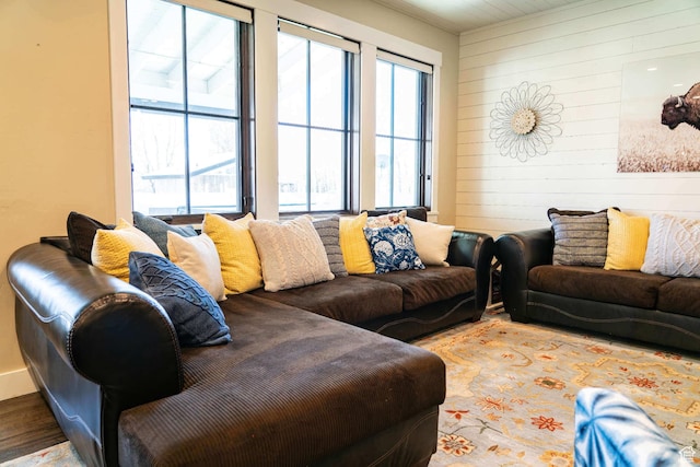 300 S 100th St W, Garden City, UT 84028 - living room with wood walls and wood finished floors