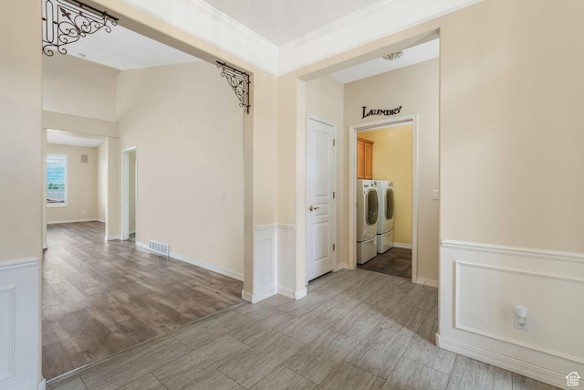 1267 E Hickenlooper Way S, Draper, UT 84020 - empty room with separate washer and dryer and wood finished floors