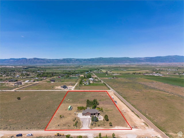 14745 N 8375 E, Spring City, UT 84662 - view of rural area with a mountainous background and property boundaries highlighted