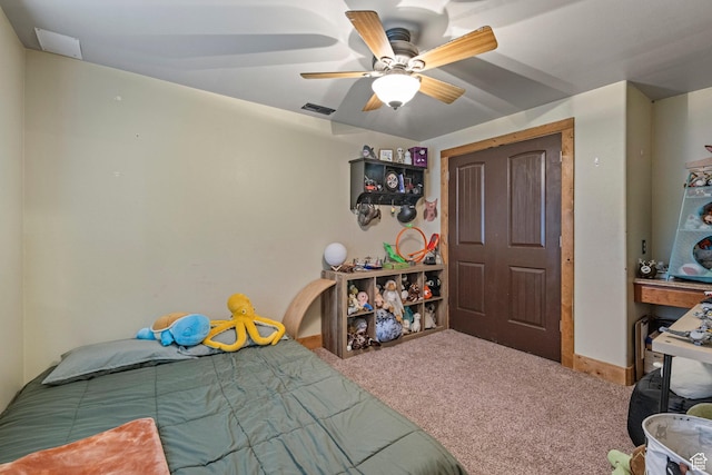 14745 N 8375 E, Spring City, UT 84662 - carpeted bedroom featuring ceiling fan and baseboards