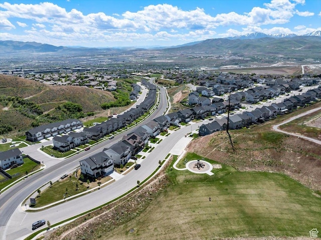 5854 N Fox Canyon Rd, Lehi, UT 84043 - aerial perspective of suburban area featuring mountains