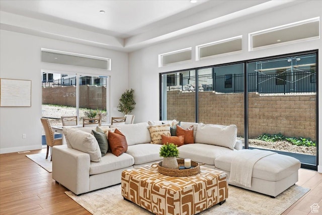 5854 N Fox Canyon Rd, Lehi, UT 84043 - living room featuring wood finished floors and baseboards