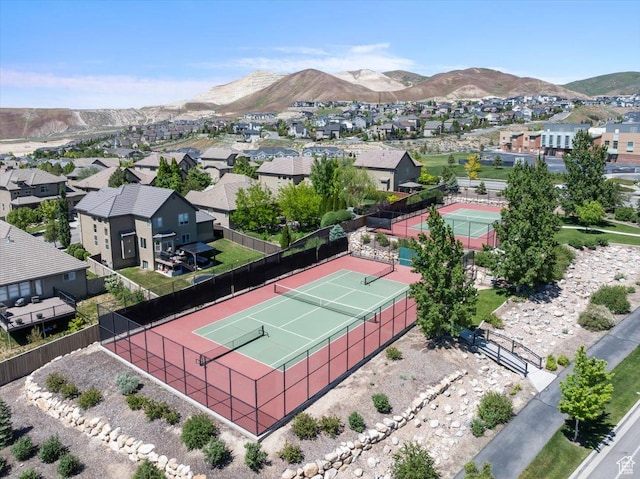 5854 N Fox Canyon Rd, Lehi, UT 84043 - aerial view of residential area with a mountain backdrop