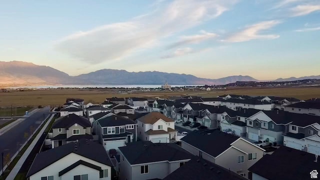 5118 E Lakefield Dr N, Eagle Mountain, UT 84005 - aerial perspective of suburban area featuring a water and mountain view