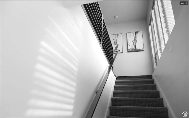 1618 E 3300 S, Millcreek, UT 84106 - staircase with carpet flooring and baseboards