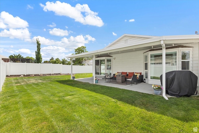 6571 S Jefferson St, Murray, UT 84107 - view of yard featuring a patio and an outdoor hangout area