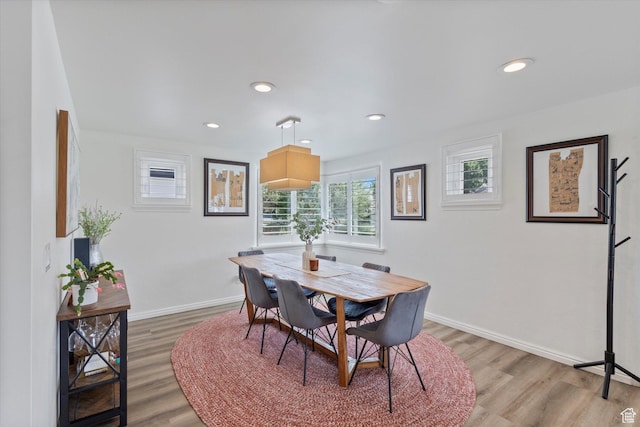 6571 S Jefferson St, Murray, UT 84107 - dining room featuring wood finished floors, baseboards, and recessed lighting