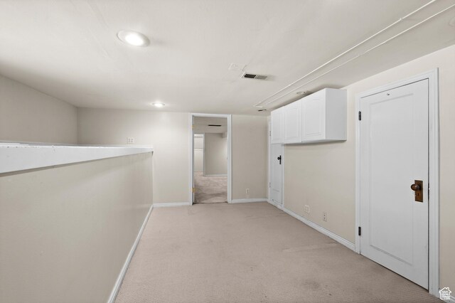 1636 S 1400 E, Salt Lake City, UT 84105 - below grade area featuring light colored carpet, baseboards, and recessed lighting