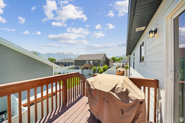 384 N 600 E, Payson, UT 84651 - wooden terrace with a residential view and a mountain view