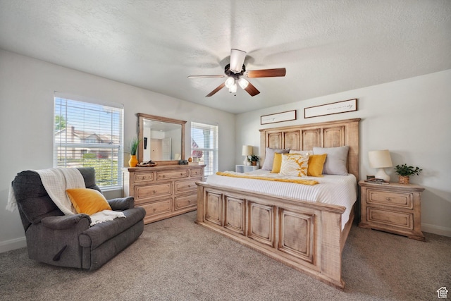 384 N 600 E, Payson, UT 84651 - bedroom featuring light colored carpet, a ceiling fan, baseboards, and a textured ceiling