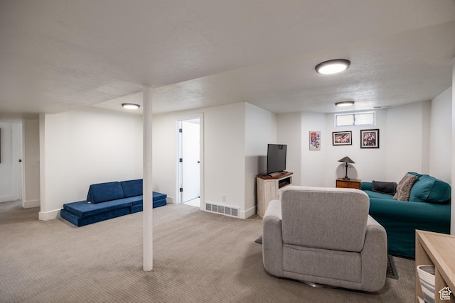 1217 Talisman Dr, Salt Lake City, UT 84116 - living area with carpet floors, baseboards, and a textured ceiling