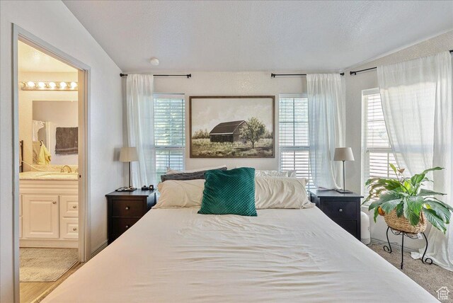 1687 Kylee Ln, Ogden, UT 84404 - bedroom with ensuite bathroom, a sink, and a textured ceiling