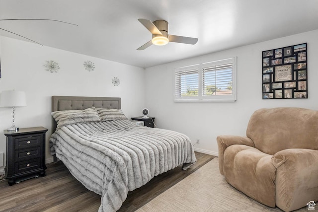 8265 S 3450 W, West Jordan, UT 84088 - bedroom with wood finished floors, baseboards, and ceiling fan