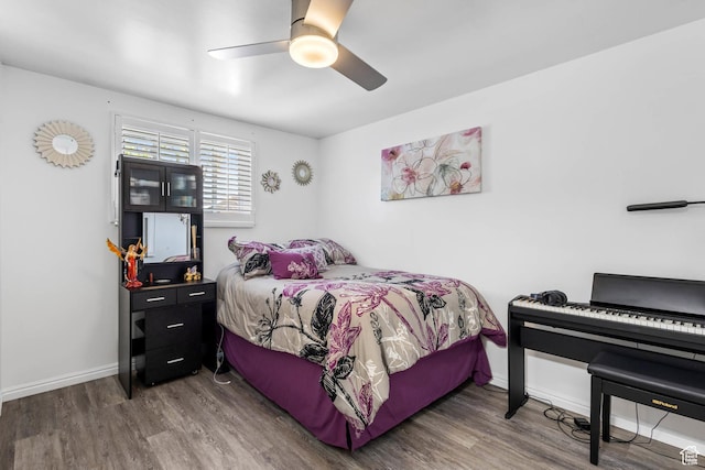 8265 S 3450 W, West Jordan, UT 84088 - bedroom featuring wood finished floors, baseboards, and a ceiling fan